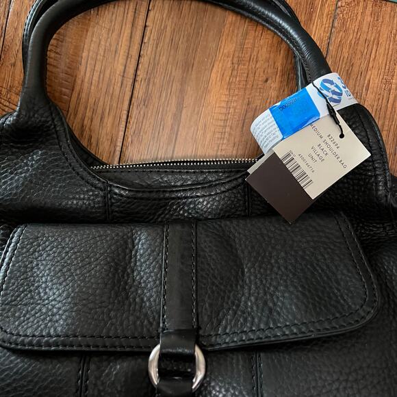 Cole Haan Village Black Pebbled Leather Satchel Handbag NWT Preppy Classic - Picture 14 of 14